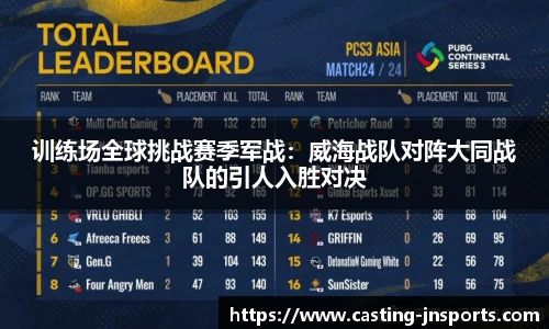 训练场全球挑战赛季军战:威海战队对阵大同战队的引人入胜对决